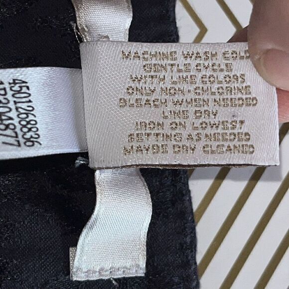 Chico’s Diamond Jacquard Trouser Ankle Pants Wmn’s Sz 1.5 M 10 Black - Picture 8 of 13